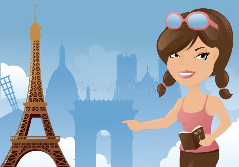 Paris que Sightseeing ilustração royalty free Paris que Sightseeing ilustração royalty free