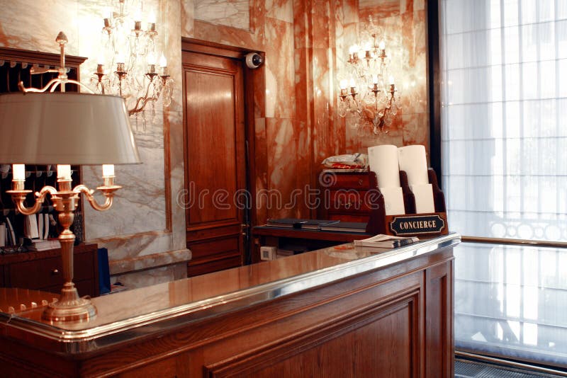 PARIS:Reception in Palace Hotel stock photos