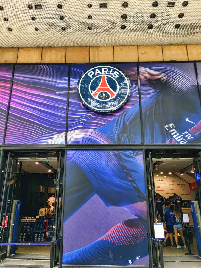 Paris Saint Germain FC Fan Shop Editorial Stock Image  Image of shop