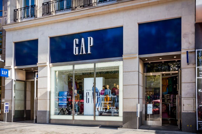 Paris - September 10, 2019 : the GAP Fashion Store on Champs-Elysees ...