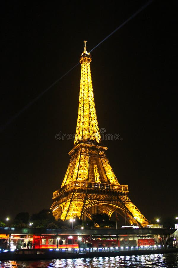 PARIS - SEPTEMBER 04: Light Performance Show stock photos