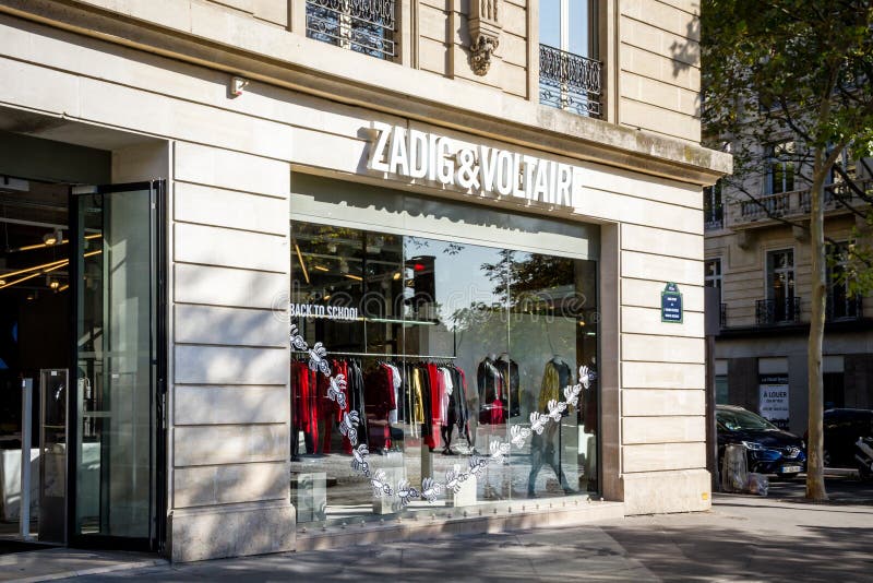 Paris - September 10, 2019 : the Zadig and Voltaire Fashion Store on ...