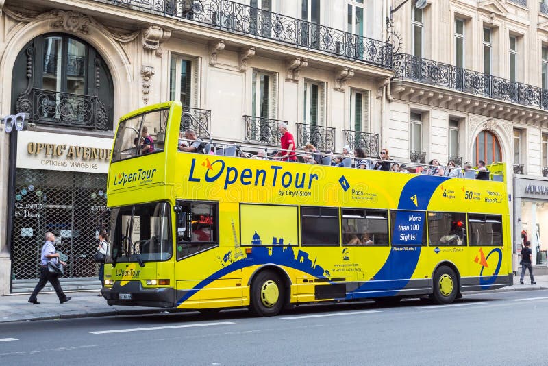 paris blue bus tour