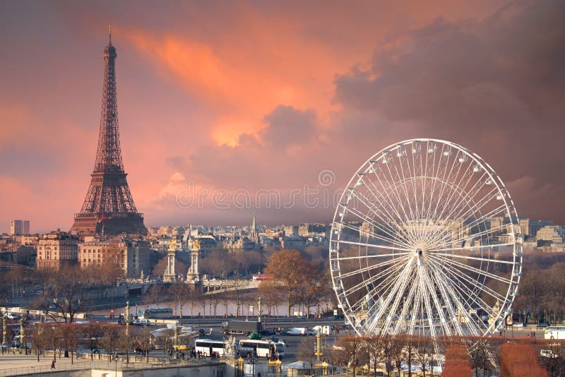 Paris under a thunder-charged sky
