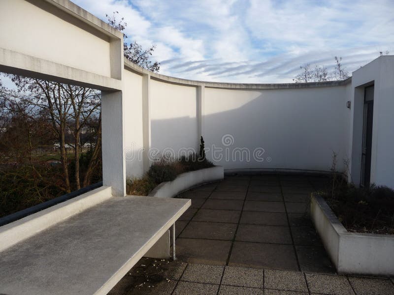 Paris - Villa Savoye (Upstairs Patio) royalty free stock photography Paris - Villa Savoye (Upstairs Patio) royalty free stock photography