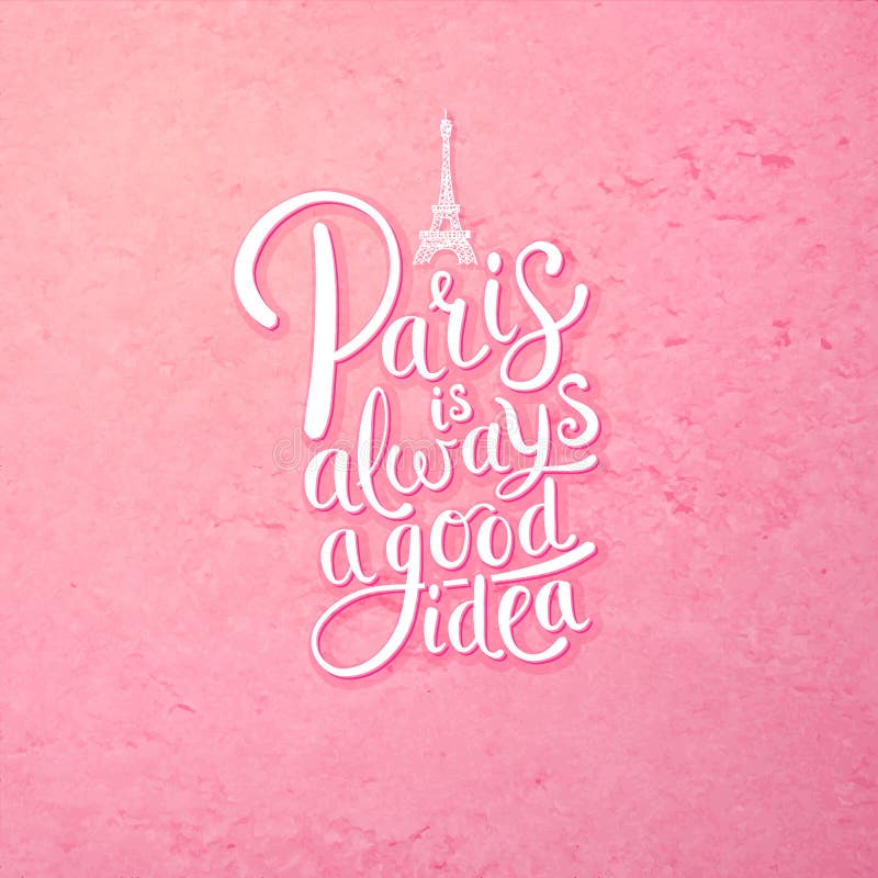 Parisul este întotdeauna un concept bun pentru roz royalty free illustration