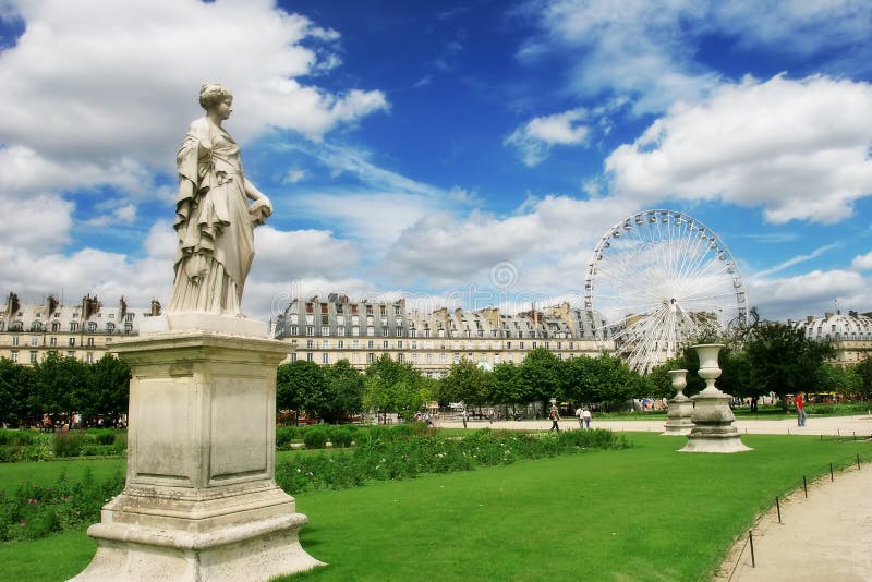 Sculptures in famous Tuileries Garden (Jardin des Tuileries) near Louvre museum in Paris, France. Sculptures in famous Tuileries Garden (Jardin des Tuileries) near Louvre museum in Paris, France.