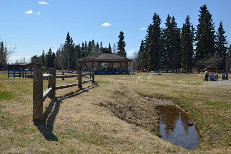 Park of Fairbanks stock photo. Image of park, grass, people 42644324