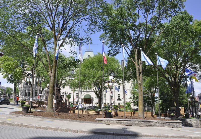 Quebec, 28th June Park Front of City Hall from Old Quebec City in