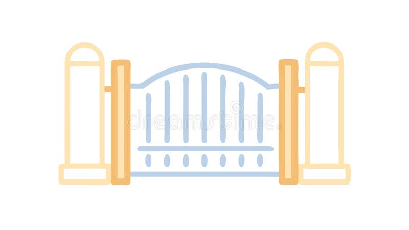 Park Gate Intrare Arc Vector Icon design vector Generativ AI vector illustration