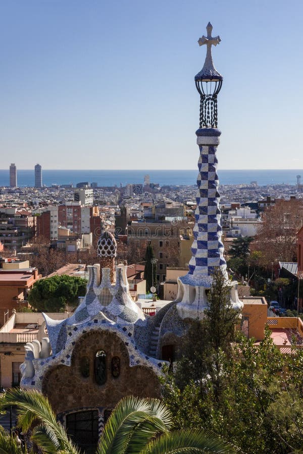 Park guell stock photo