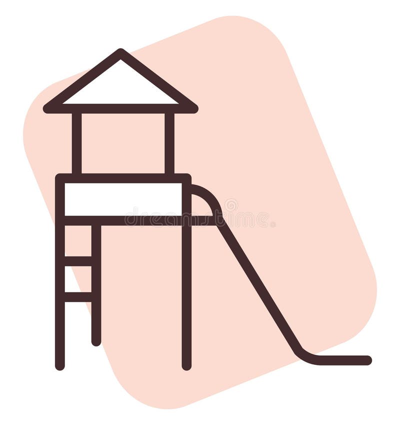 Park kids slide, icon vector illustration