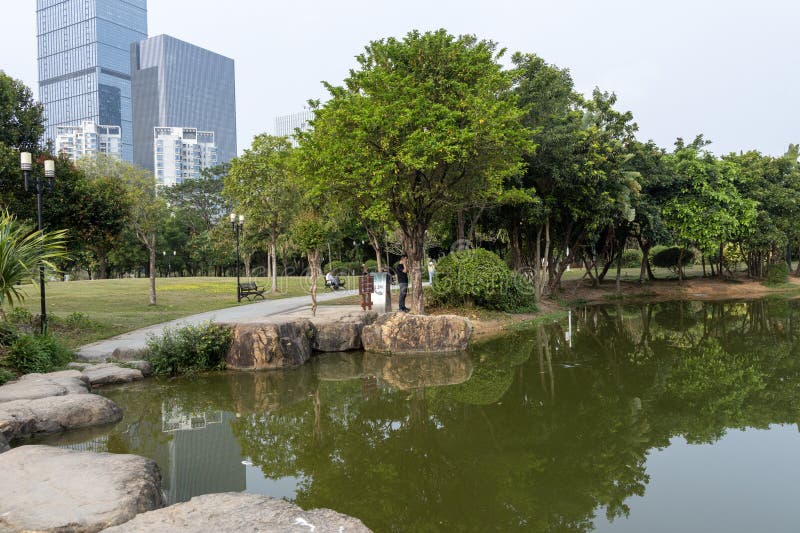 Park Lianhuashan w Shenzhen obrazy royalty free