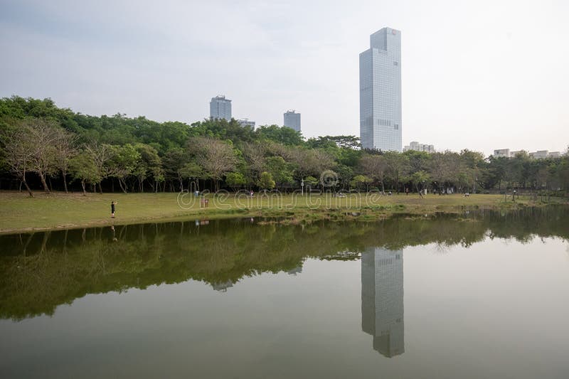 Park Lianhuashan w Shenzhen fotografia stock