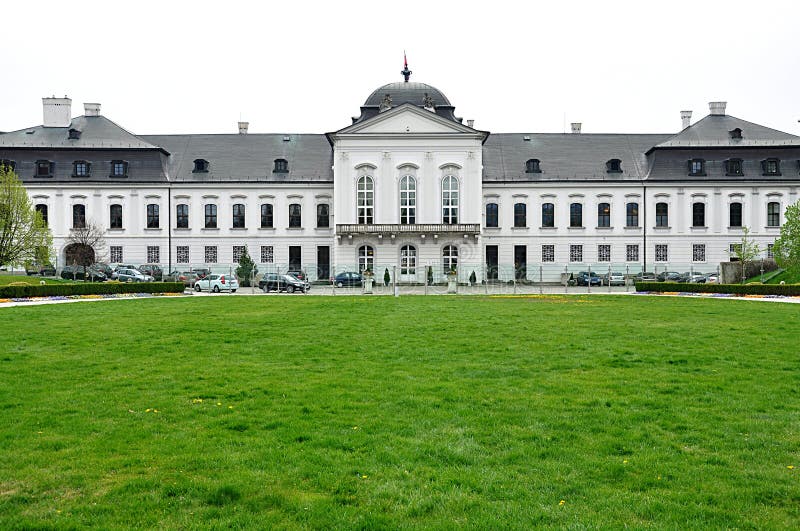 Park and a palace in Bratislava, Slovakia, Europe