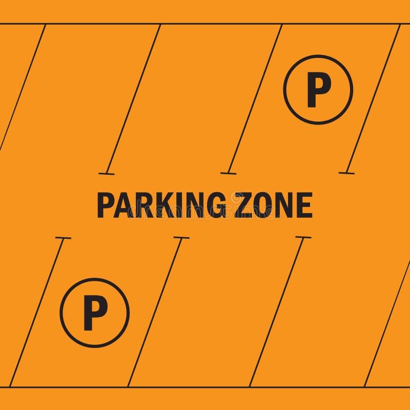 Park with parking places stock illustration. Illustration of city