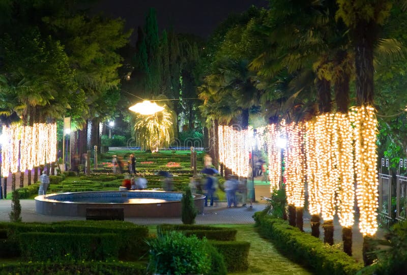 Park Riviera in Sochi city stock photography