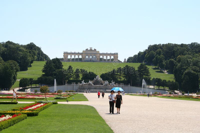 In park of schoenbrunn palace