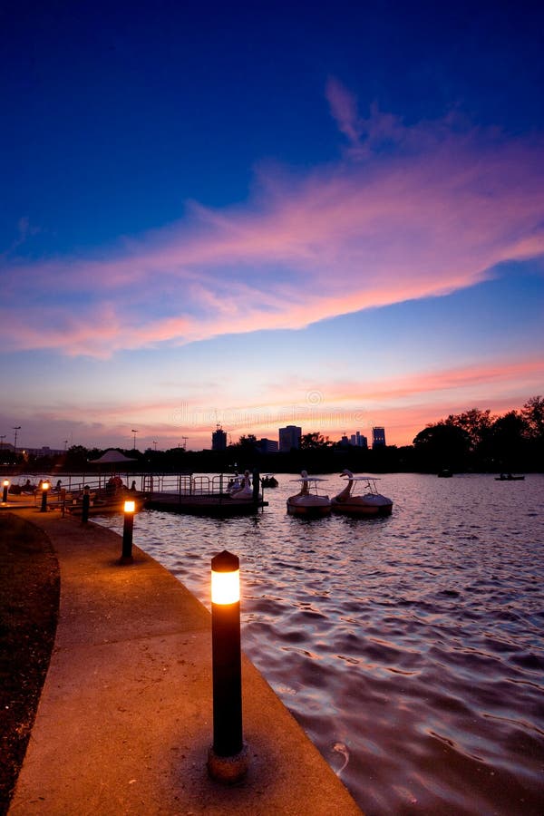 Park during sunset