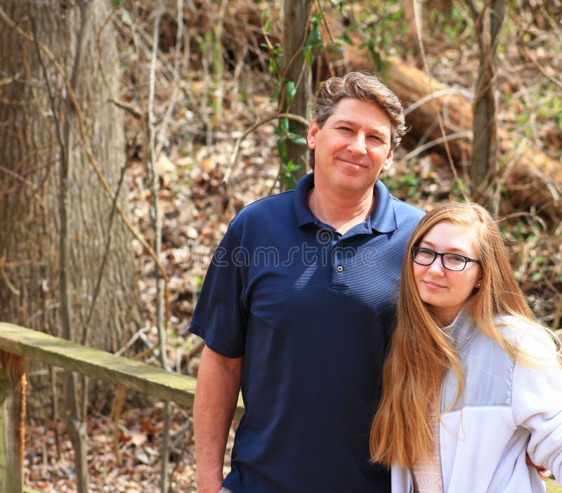 Young Teen Daughter And Dad