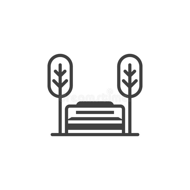 Park vector icon stock illustration