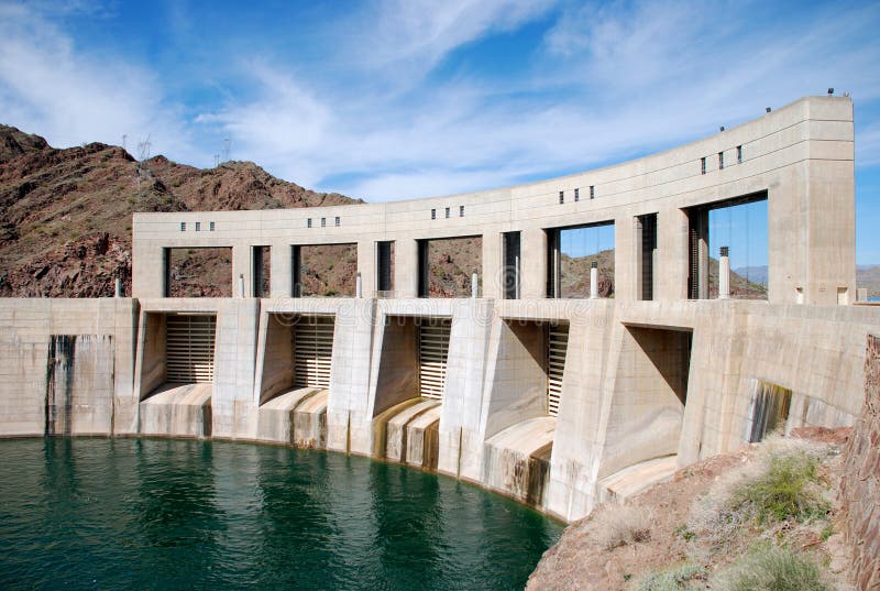 Parker Dam on the border of California and Arizona