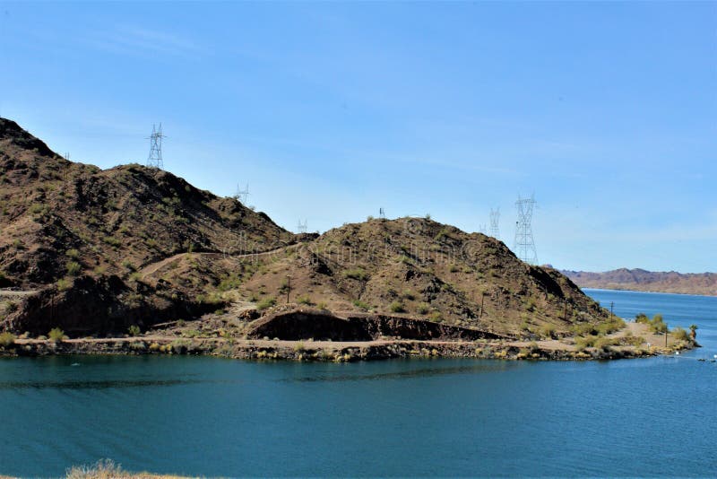 Parker Dam, Parker, o Arizona, La Paz County, Estados Unidos imagens de stock Parker Dam, Parker, o Arizona, La Paz County, Estados Unidos imagens de stock