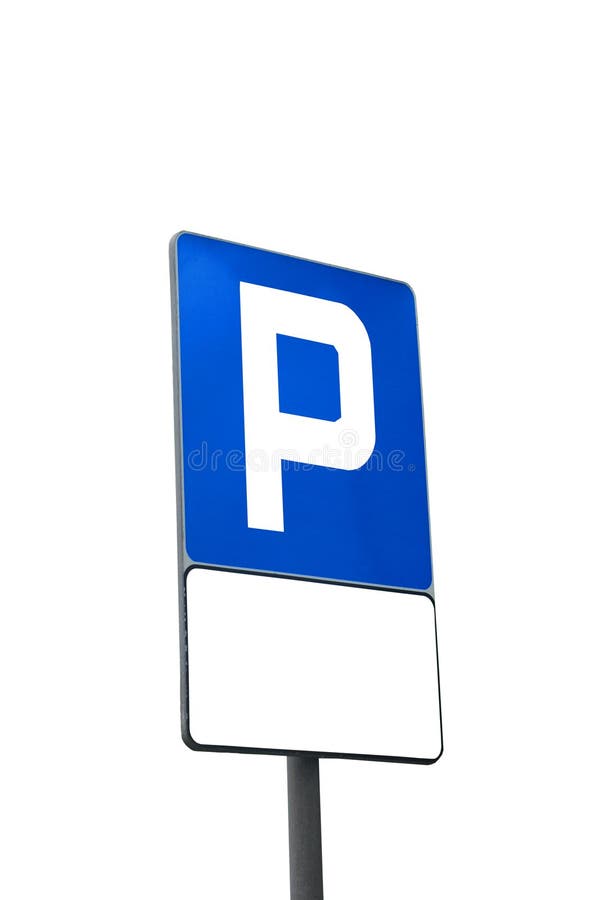 Parking sign isolated on white background. Parking sign isolated on white background