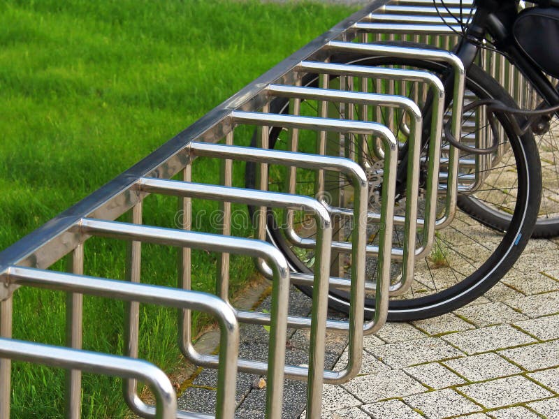 Parking for bicycles in the park royalty free stock image Parking for bicycles in the park royalty free stock image