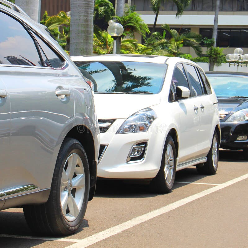 Parking cars business class stock images