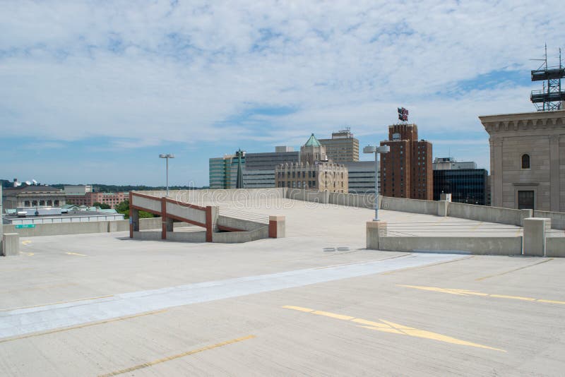 Parking Garage in Downtown Harrisburg, Pennsylvania Stock Photo Image