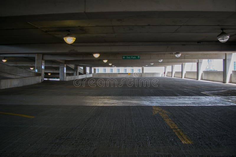 Parking Garage in Downtown Harrisburg, Pennsylvania Stock Photo Image