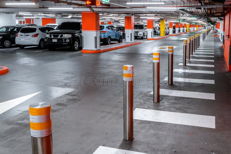 Parking Garage - Interior Shot of Multi-story Car Park, Underground ...