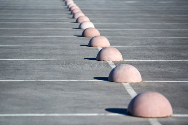 Parking limiter round ball. Car barriers, restriction of traffic in city.  21643001 Stock Photo at Vecteezy