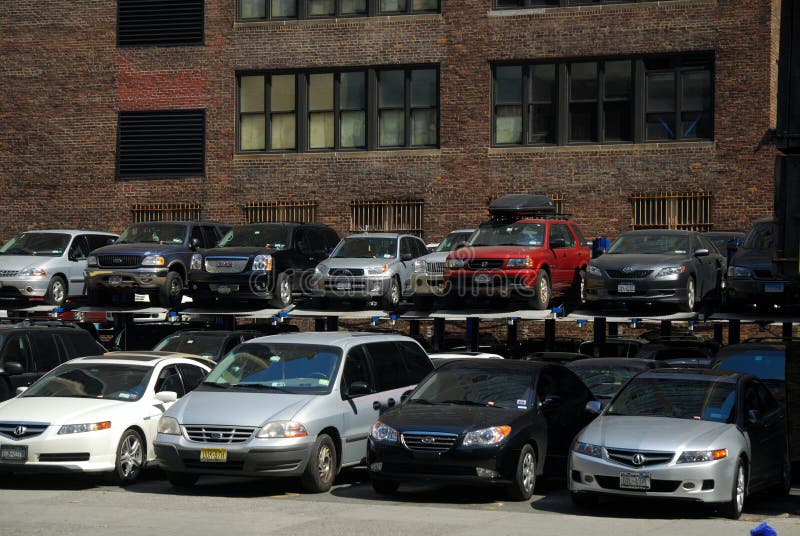 Parking Lot in New York City Editorial Photo Image of shadows