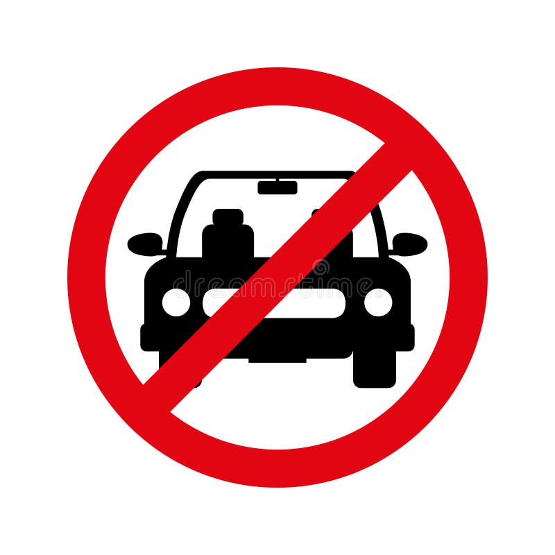 Parking Prohibited Sign Isolated Icon Stock Illustration Illustration