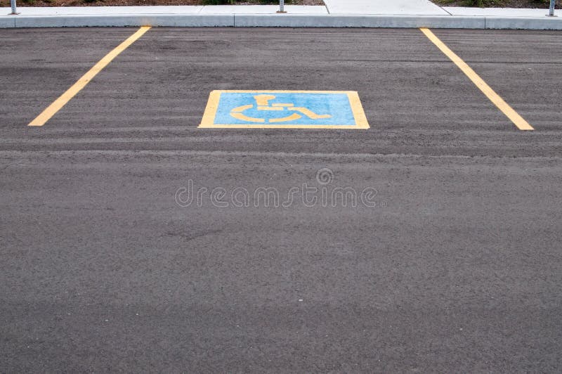 Parking Spot for Handicapped Stock Photo Image of yellow, sign 21226962