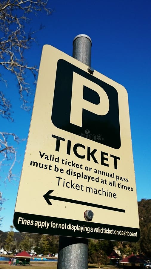 Parking with ticket sign stock photo. Image of ticket 57093190