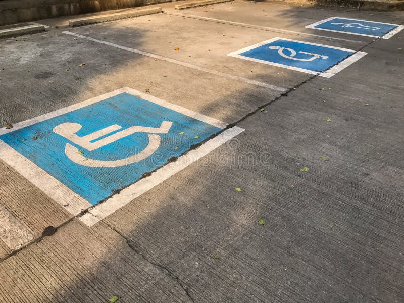 Parking zone stock photo. Image of disabled, lady, background 111256860