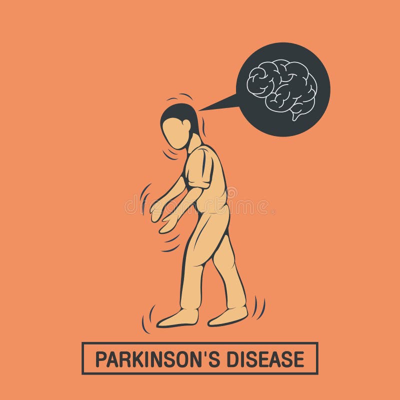 PARKINSON ` S choroby loga ikony wektorowy projekt ilustracja wektor PARKINSON ` S choroby loga ikony wektorowy projekt ilustracja wektor