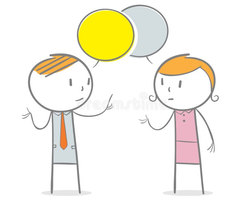 Parler d'homme et de femme illustration stock Parler d'homme et de femme illustration stock