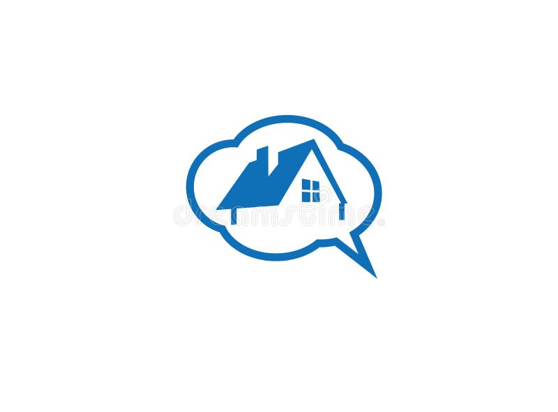 Parli e pensi alla casa dei sogni per il logo illustrazione vettoriale Parli e pensi alla casa dei sogni per il logo illustrazione vettoriale