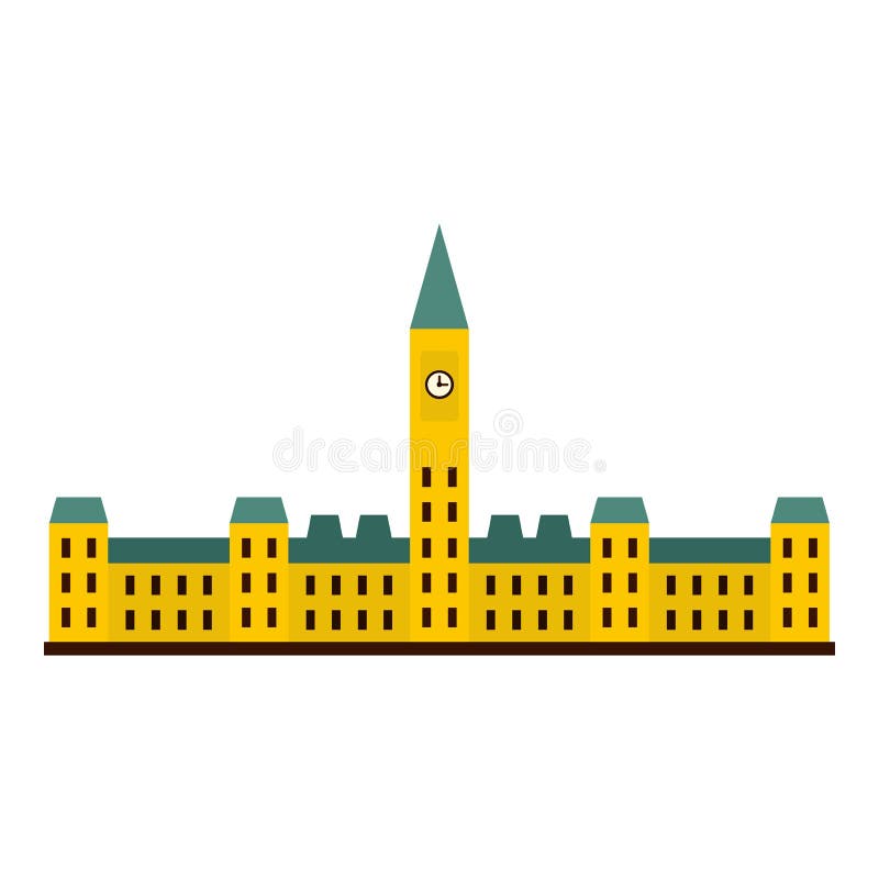 Parliament Hill, Ottawa Icon Isolated Stock Vector - Illustration of ...