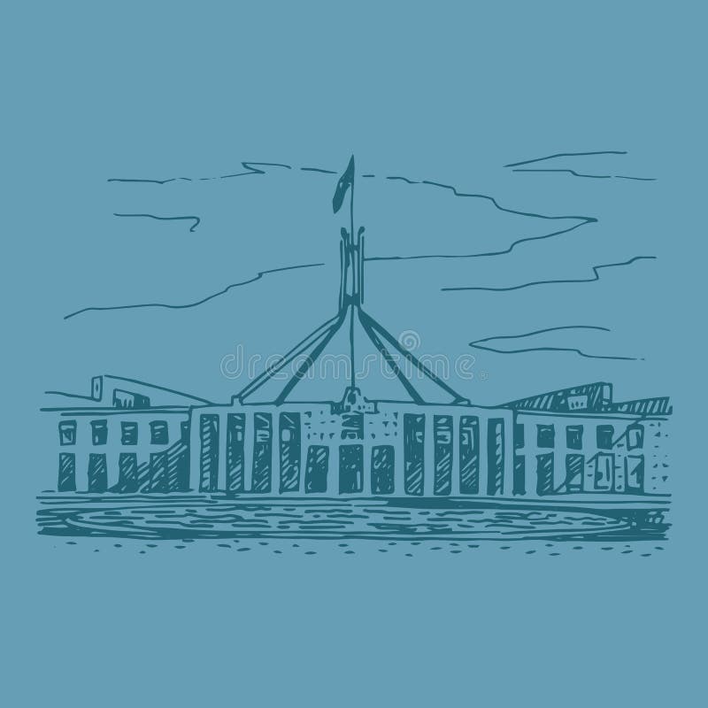 australian parliament house clipart with trees