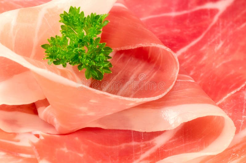Parma ham stock image. Image of fold, catering, diagonal 31965319