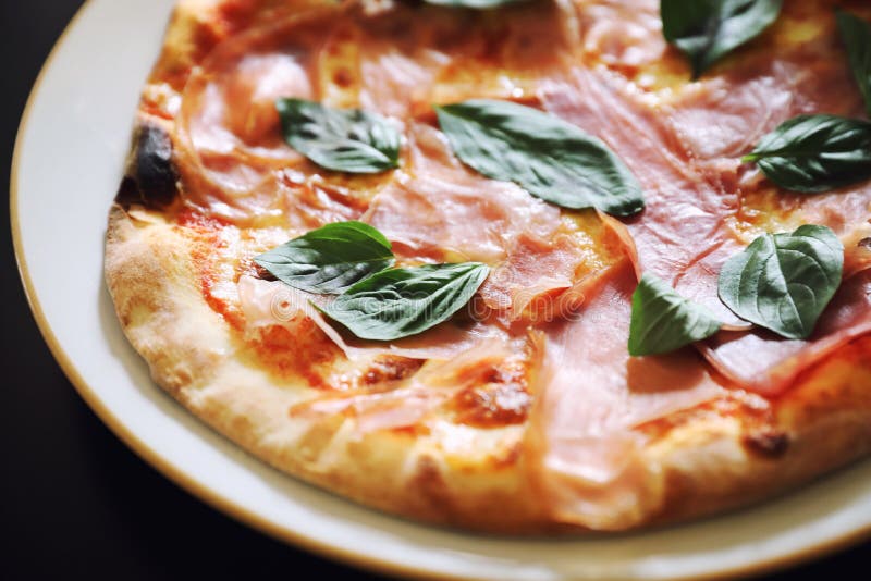 Parma Ham Pizza , Italian Food Stock Photo Image of lunch