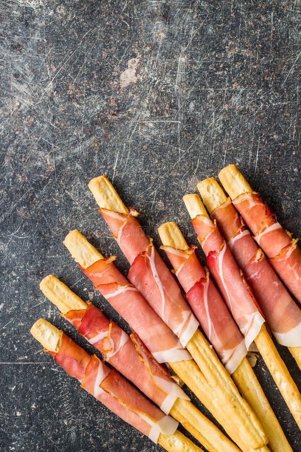 Parma Ham Prosciutto with Grissini Breadsticks Stock Photo Image of
