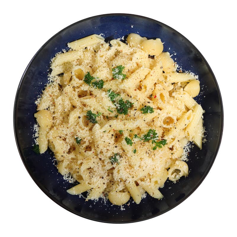 Parmesan Pasta in a Bowl Plate Top View Stock Photo Image of epicure