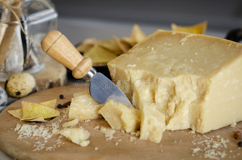 Parmigiano-Reggiano With Cheese Knife Stock Photo - Image Of Appetizer ...