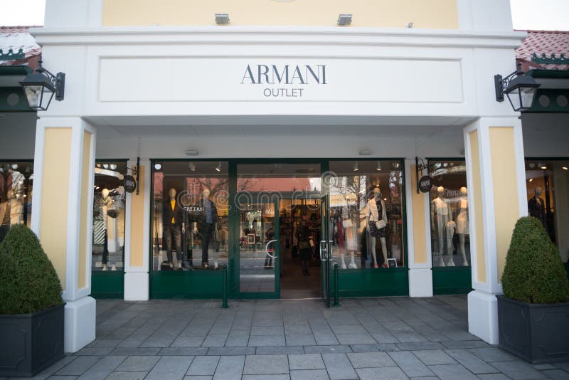 Armani Outlet Store in Parndorf, Austria. Editorial Stock Photo - Image of  boutique, background: 110309048